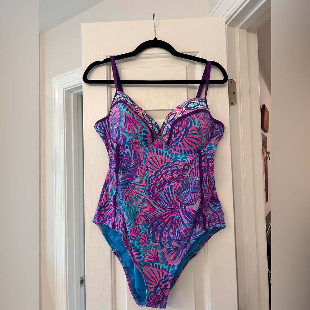 Lilly Pulitzer Palma One-Piece Swimsuit Size 14 EUC